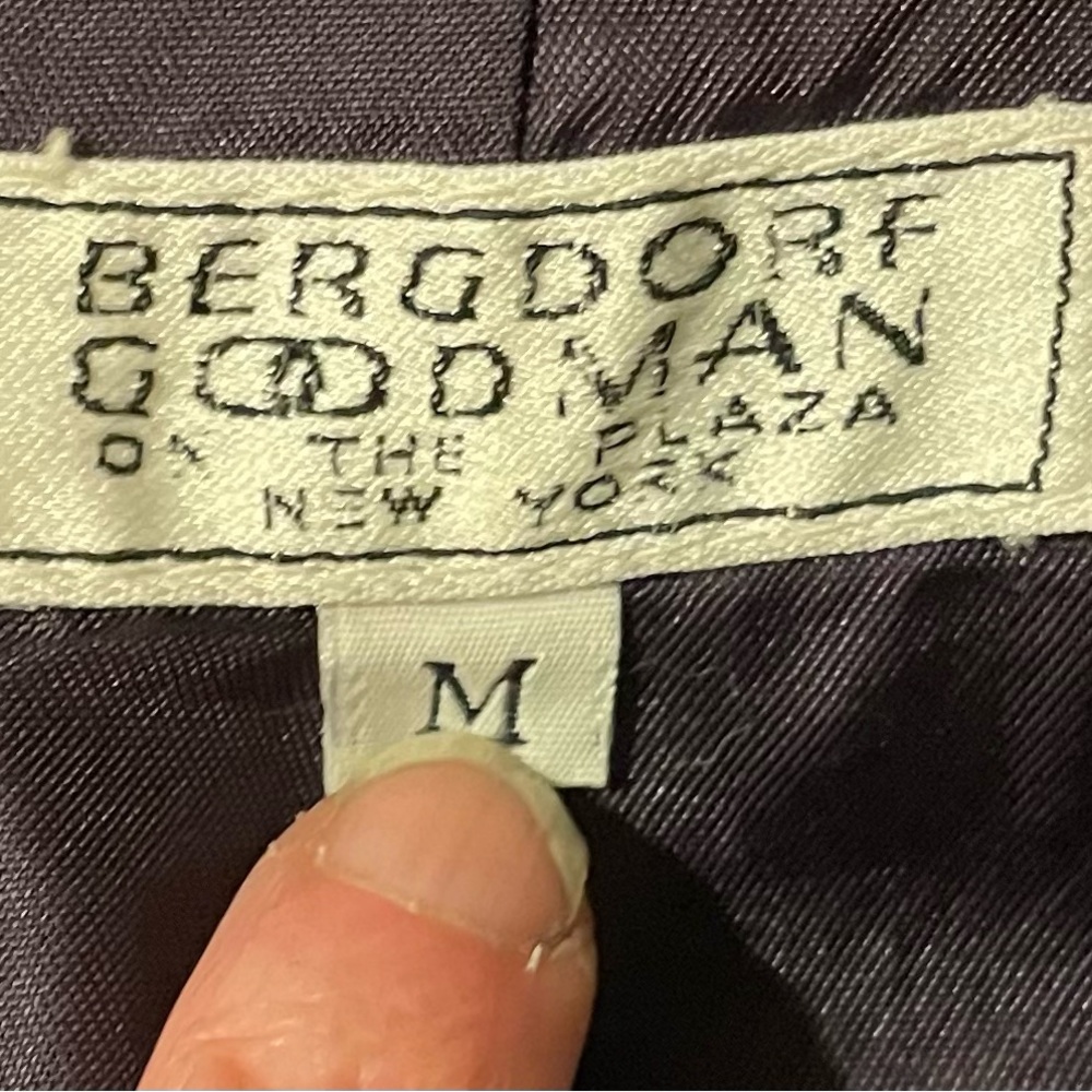 Bergdorf Goodman Blue Suede 3/4 Length Long Coat - Picture 6 of 12